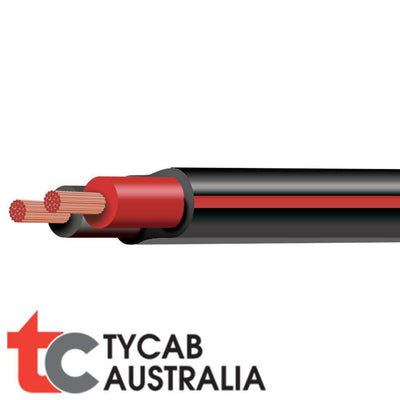 Tycab Twin Core 2 x 4AWG Red and Black Auto Cable 20.2mm2