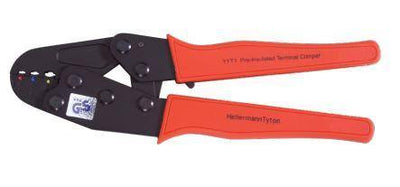 HellermannTyton Single Grip Insulated Terminal Crimp Tool 2.5-10mm2 RED - Connector-Tech ALS