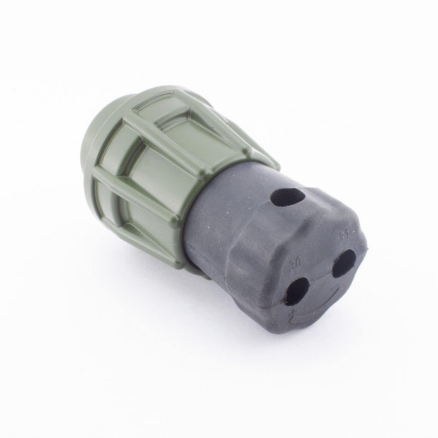 Elke NATO Plug 2 Pole Male Contacts 50mm2 OLV GRN with Screw Ring - Connector-Tech ALS
