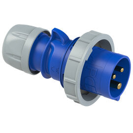 PCE CEE IEC 60309 CBL Plug 3 way BLU IP67 32A 230V
