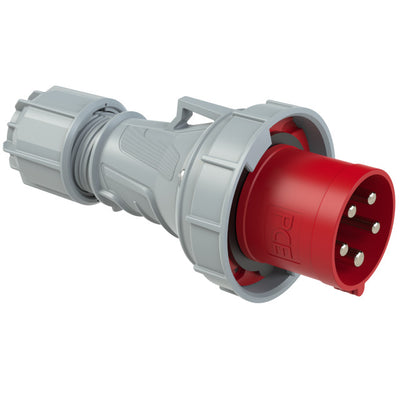 PCE CEE IEC 60309 CBL Plug 5 way RED IP67 63A 400V