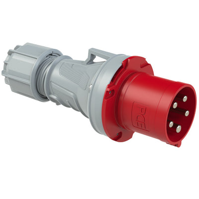 PCE CEE IEC 60309 CBL Plug 5 way RED IP44 63A 400V