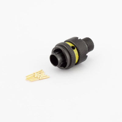 Souriau 8STA CBL Plug Shell Size 08 6-way 6 x #22 Pin Contacts Conductive Black Zinc YEL-Key