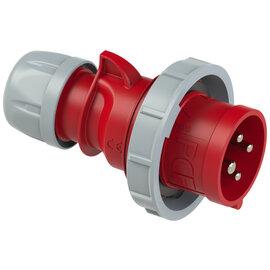 PCE CEE IEC 60309 CBL Plug 4 way RED IP67 32A 440V Container