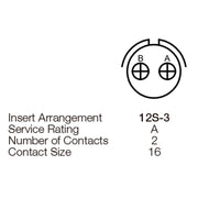 Yeonhab CBL Receptacle 2 Way Pin-Contacts OLV MIL-DTL-5015 13A