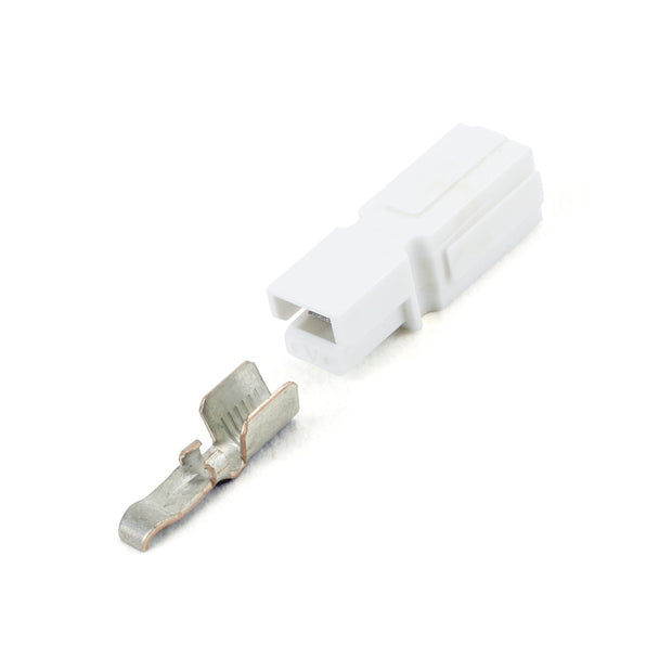 Anderson PP45 Plug Kit 1 Way WHT 45 Amp 10-14AWG Contact