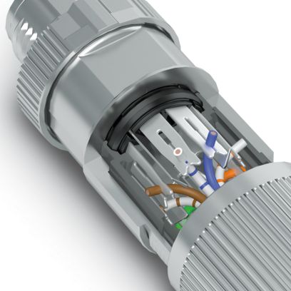 Phoenix Contact M12-D CBL Socket 4-Way Straight ETHERNET CAT5 IDC 5-9.7mm HF