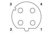 Phoenix Contact M12-D CBL Socket 4-Way Straight ETHERNET CAT5 IDC 5-9.7mm HF