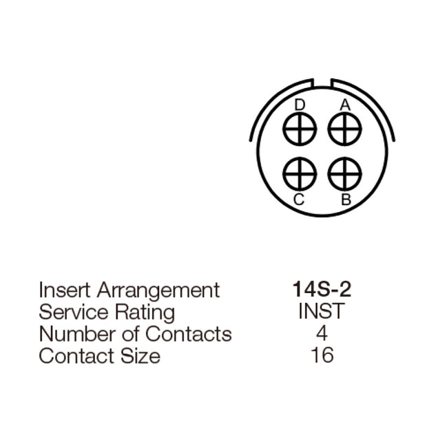 Yeonhab CBL Plug 4 Way Pin-Contacts OLV MIL-DTL-5015 13A