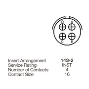 Yeonhab Box Receptacle 4 Way Socket-Contacts OLV MIL-DTL-5015 13A