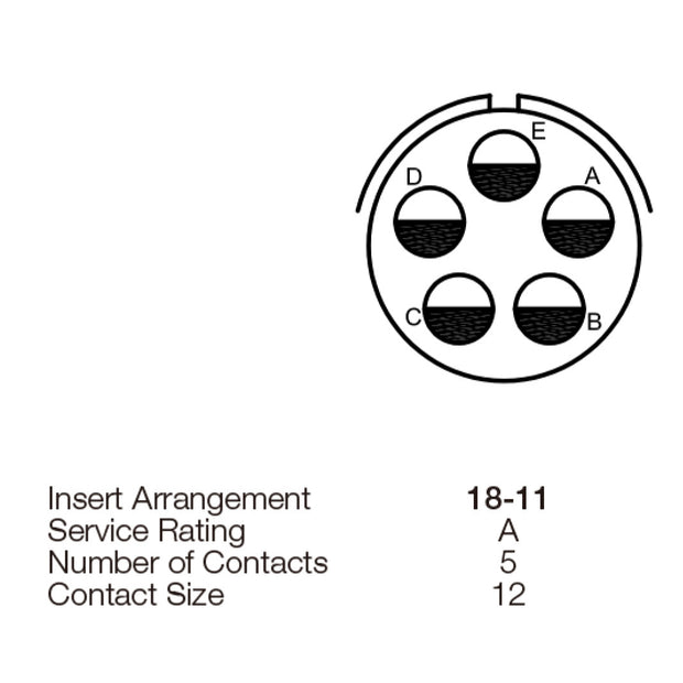 Yeonhab Box Receptacle 5 Way Socket-Contacts OLV MIL-DTL-5015 23A