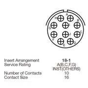 Yeonhab Box Receptacle 10 Way Socket-Contacts OLV MIL-DTL-5015 13A