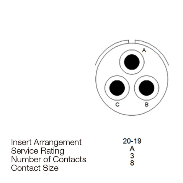 Yeonhab Box Receptacle 3 Way Socket-Contacts OLV MIL-DTL-5015 46A