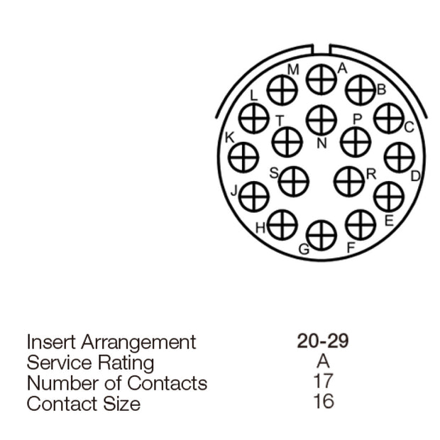 Yeonhab Box Receptacle 17 Way Socket-Contacts OLV MIL-DTL-5015 13A