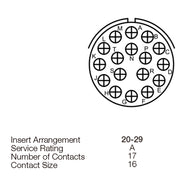 Yeonhab CBL Plug 17 Way Pin-Contacts OLV MIL-DTL-5015 13A