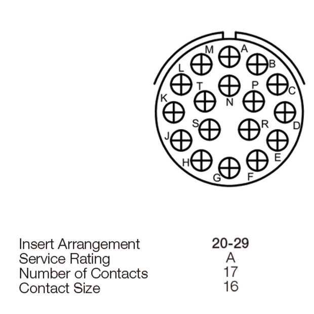 Yeonhab CBL Plug 17 Way Pin-Contacts OLV MIL-DTL-5015 13A