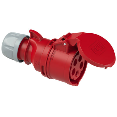 PCE CEE IEC 60309 CBL Ext. Socket 5 way RED IP44/IP54 32A 400V