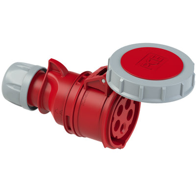 PCE CEE IEC 60309 CBL Ext. Socket 5 way RED IP67 32A 400V