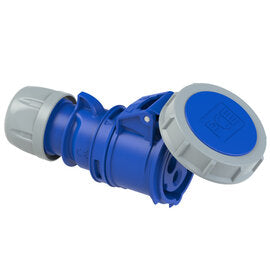 PCE CEE IEC 60309 CBL Ext. Socket 3 way BLU IP67 32A 230V