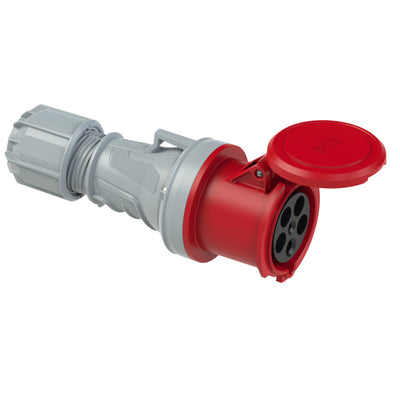 PCE CEE IEC 60309 CBL Ext. Socket 5 way RED IP44 63A 400V