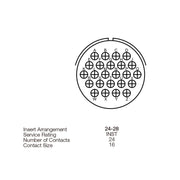 Yeonhab Box Receptacle 24 Way Pin-Contacts OLV MIL-DTL-5015 13A