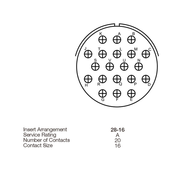 Yeonhab Box Receptacle 20 Way Pin-Contacts OLV MIL-DTL-5015 13A