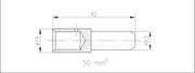 Elke NATO Male Pin Crimp/Solder Contacts 50mm2