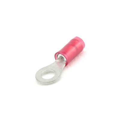 TE AMP PIDG Series Insulated Ring Tongue Terminal M4 22-16AWG RED