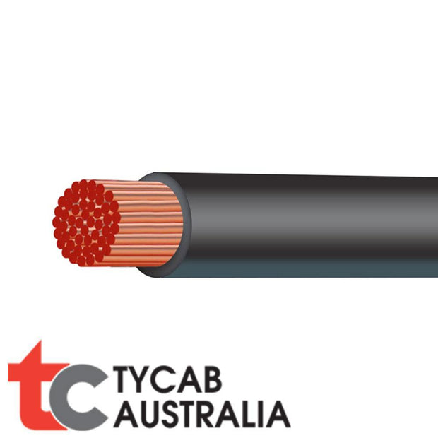 Tycab Single Core 1x 0B&S 1/0AWG Battery Cable 50mm2 BLK