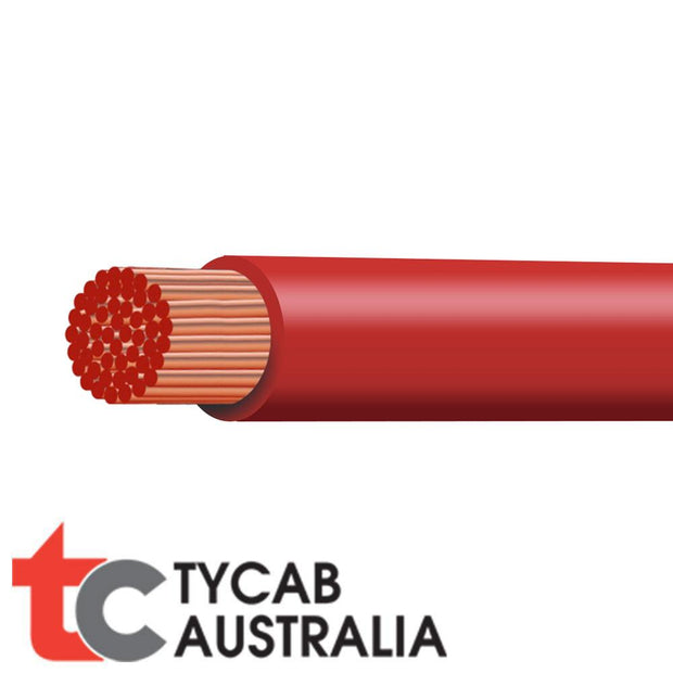 Tycab Single Core 1x 2B&S Battery Cable 35mm2 RED