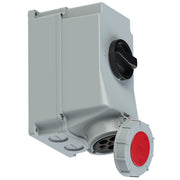 PCE CEE IEC 60309 Wall Socket Outlet 5 way RED IP67 63A 400V Switched Interlock