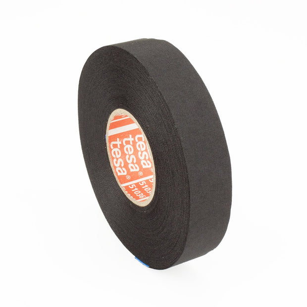TESA Cloth Tape High Temp and Abrasion PET 150°C 19mm 25m Roll BLK