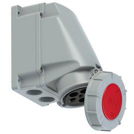 PCE CEE IEC 60309 Wall Socket Outlet 5 way RED IP67 63A 400V Pilot Contacts