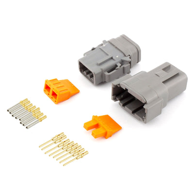 Deutsch DTM 8 Way Heatshrink Kit GRY 0.2-0.5mm2 GLD Contacts