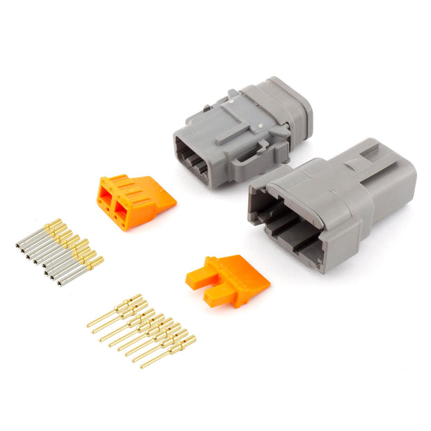 Deutsch DTM 8 Way Heatshrink Kit GRY 0.2-0.5mm2 GLD Contacts