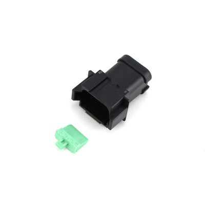 Deutsch DT 8 Way Receptacle Short Cap BLK A-Key with GRN Wedgelock E-Seal