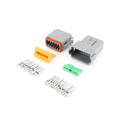 Deutsch DT 12 Way Kit GRY 0.75-2.0mm2 S&F Contacts