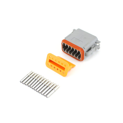 Deutsch DT 12 Way Half Kit Plug GRY 0.5-1.5mm2 Socket Contacts