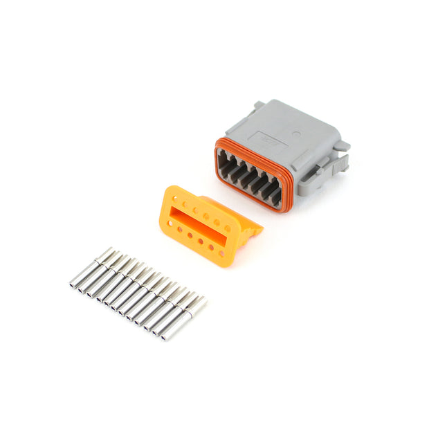 Deutsch DT 12 Way Half Kit Plug GRY 0.5-1.5mm2 Socket Contacts