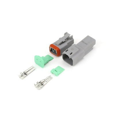 Deutsch DT 2 Way Kit GRY 0.75-2.0mm2 S&F Contacts