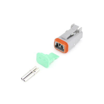 Deutsch DT 2 Way Half Kit Plug GRY 0.5-1.5mm2 Socket Contacts