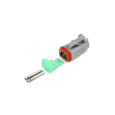 Deutsch DT 2 Way Half Kit Plug GRY 1.0-2.0mm2 Socket Contacts