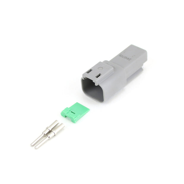 Deutsch DT 2 Way Half Kit Rec. GRY 0.5-1.5mm2 Pin Contacts