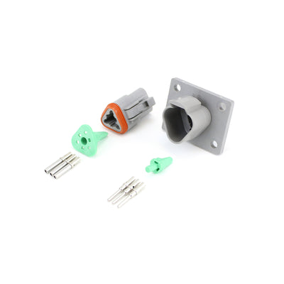 Deutsch DT 3 Way Flange Mount Kit GRY 0.5-1.5mm2 Contacts