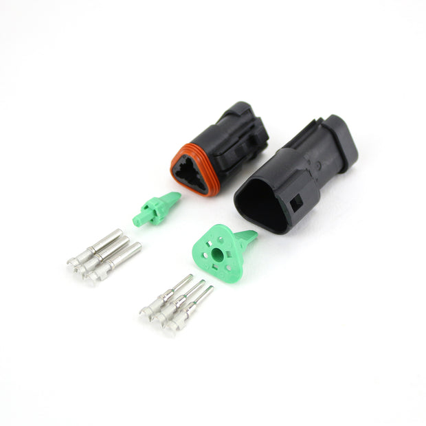 Deutsch DT 3 Way CAT Kit BLK 0.75-2.0mm2 S&F Contacts
