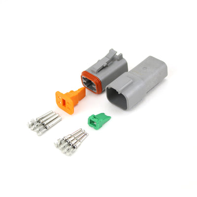 Deutsch DT 4 Way Kit GRY 0.75-2.0mm2 S&F Contacts