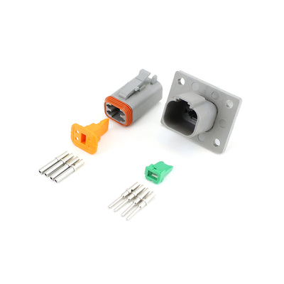 Deutsch DT 4 Way Flange Mount Kit GRY 0.5-1.5mm2 Contacts