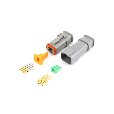 Deutsch DT 4 Way Heatshrink Kit GRY 0.5-1.5mm2 GLD Contacts