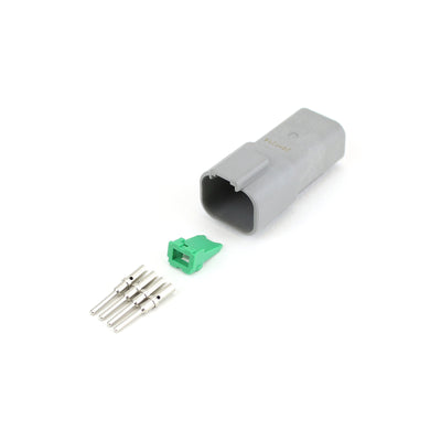 Deutsch DT 4 Way Half Kit Rec. GRY 0.5-1.5mm2 Pin Contacts