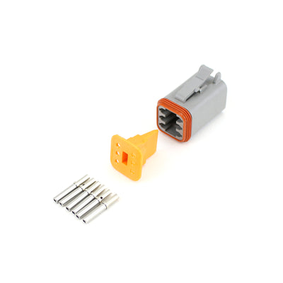 Deutsch DT 6 Way Half Kit Plug GRY 0.5-1.5mm2 Socket Contacts